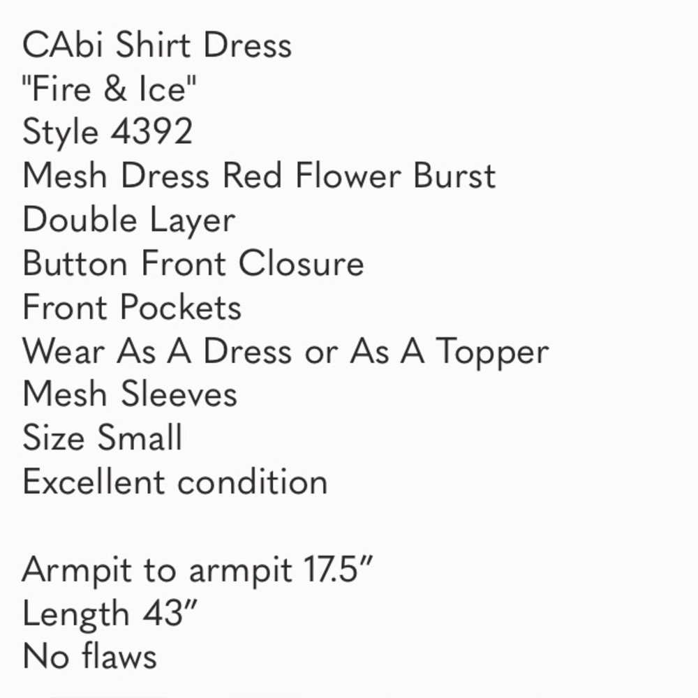 CAbi • “Fire & Ice” Red Floral Button Down Floral Midi Shirt Dress - Picture 12 of 14
